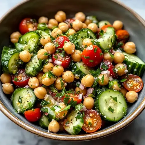 Kichererbsen Gurkensalat