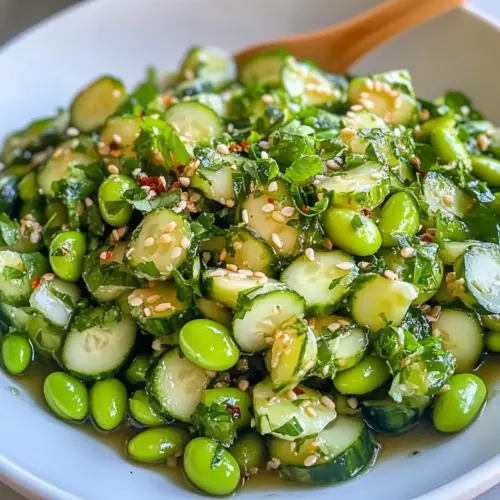 Gurken Edamame Salat