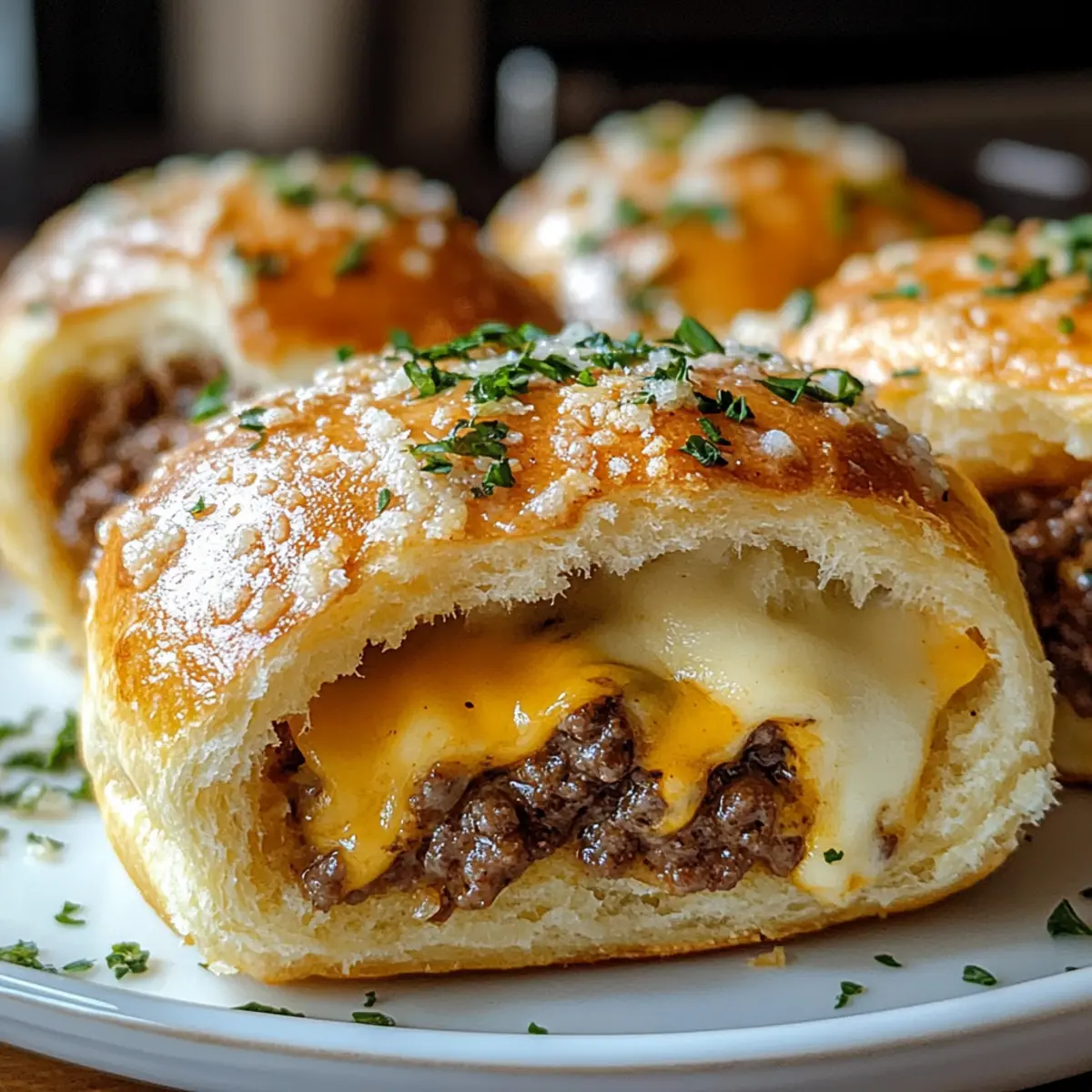 Knoblauch Parmesan Cheeseburger