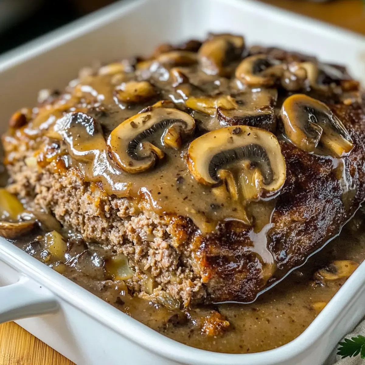 Fleischlaib mit Pilzsauce