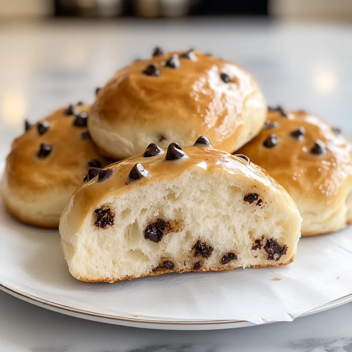 Schokoladenstückchen Milchbrötchen