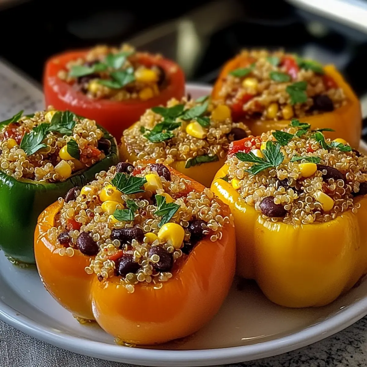 EINFACHE GEFÜLLTE PAPRIKAS