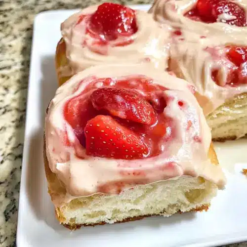 Erdbeer-Sauerteig-Süßbrötchen