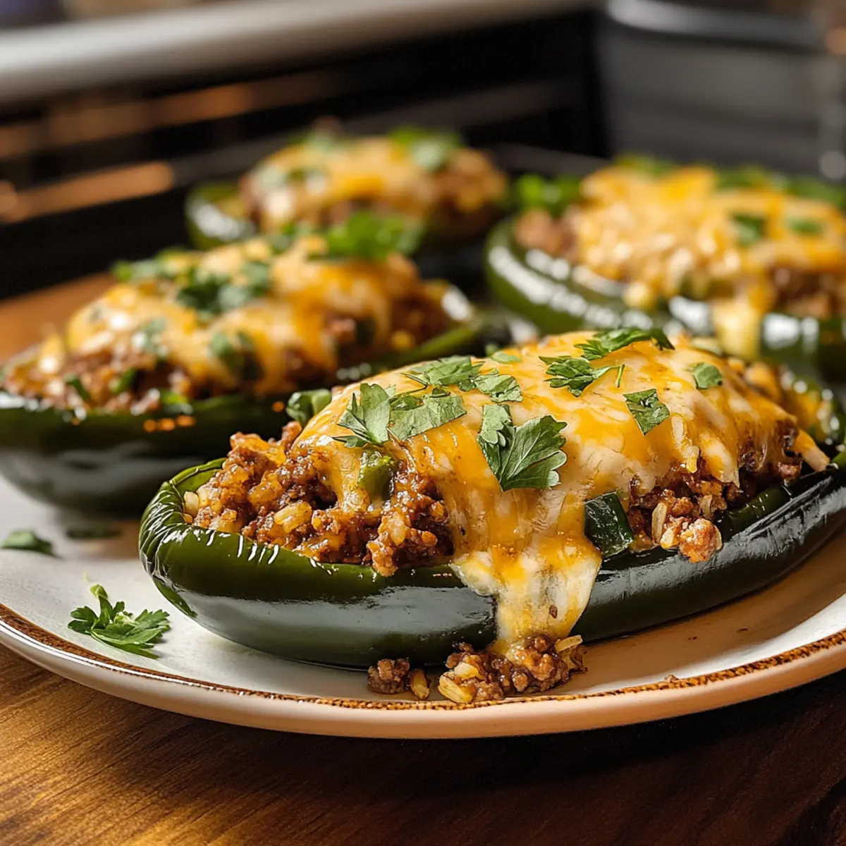 Gefüllte Poblano-Paprika