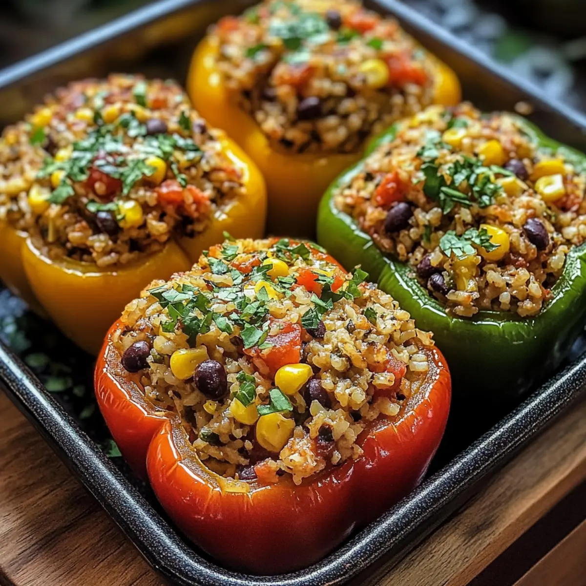 Vegetarische gefüllte Paprika