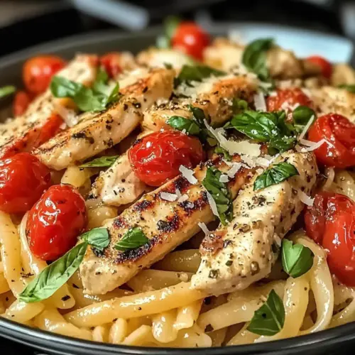 Bruschetta-Hühnchen-Pasta