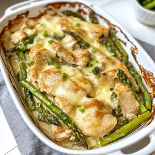 Spargel-Hühnchen-Auflauf