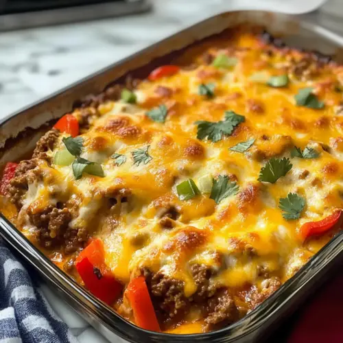 Hamburger Fajita Auflauf