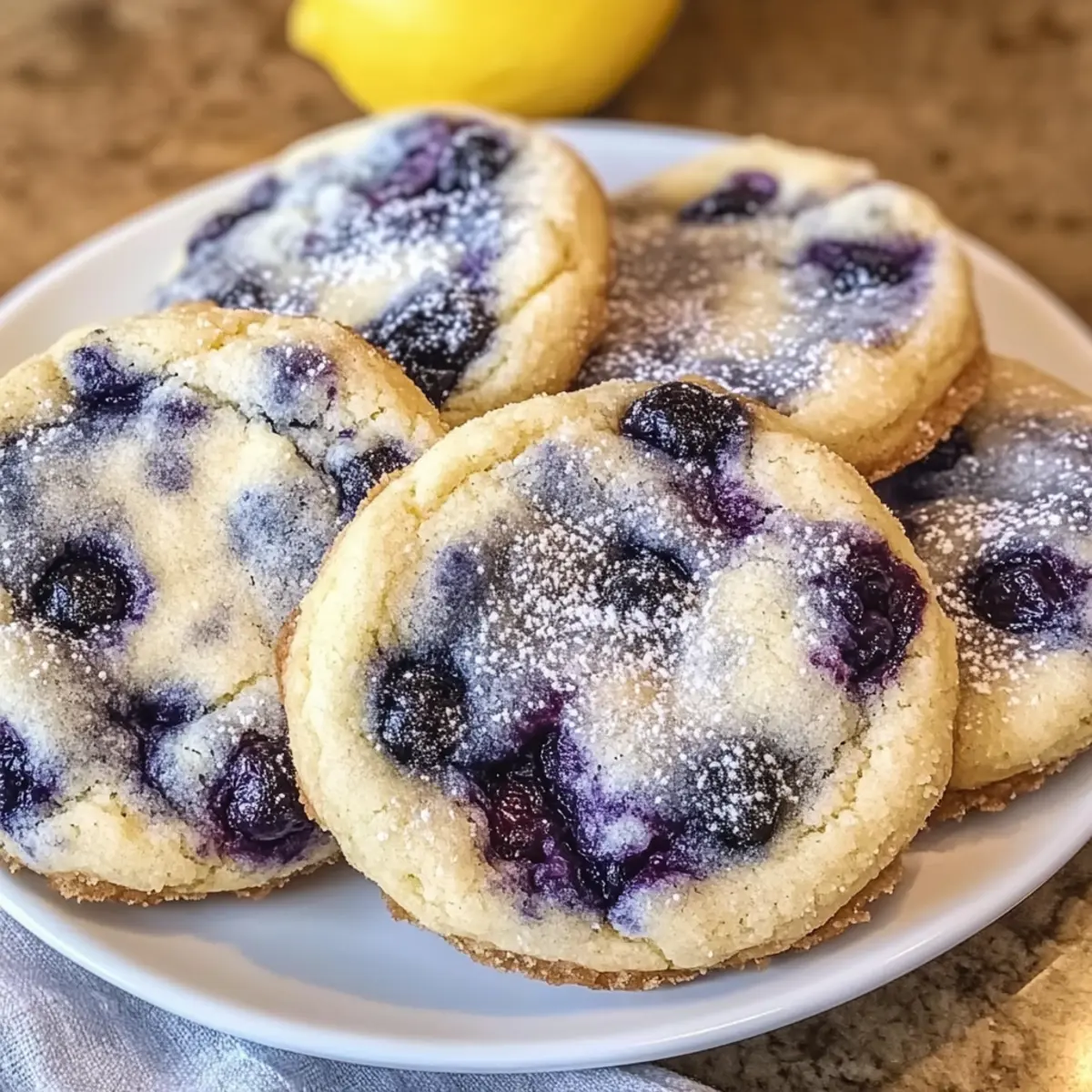 Zitronen-Blaubeer-Käsekuchen-Kekse