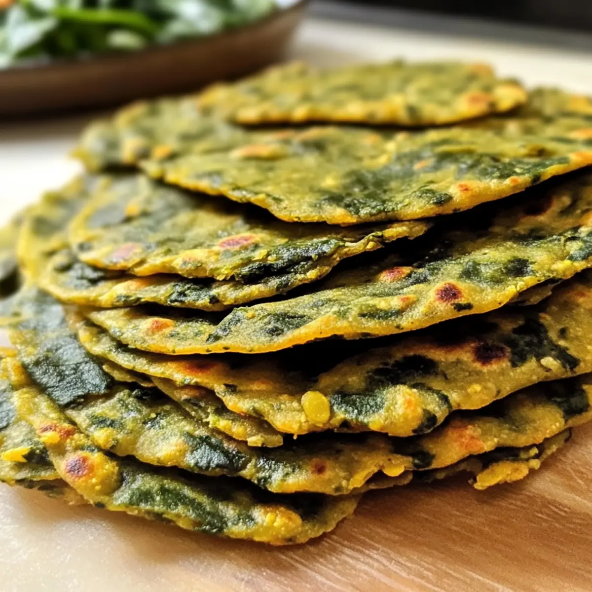 Linsen Spinat Fladenbrot