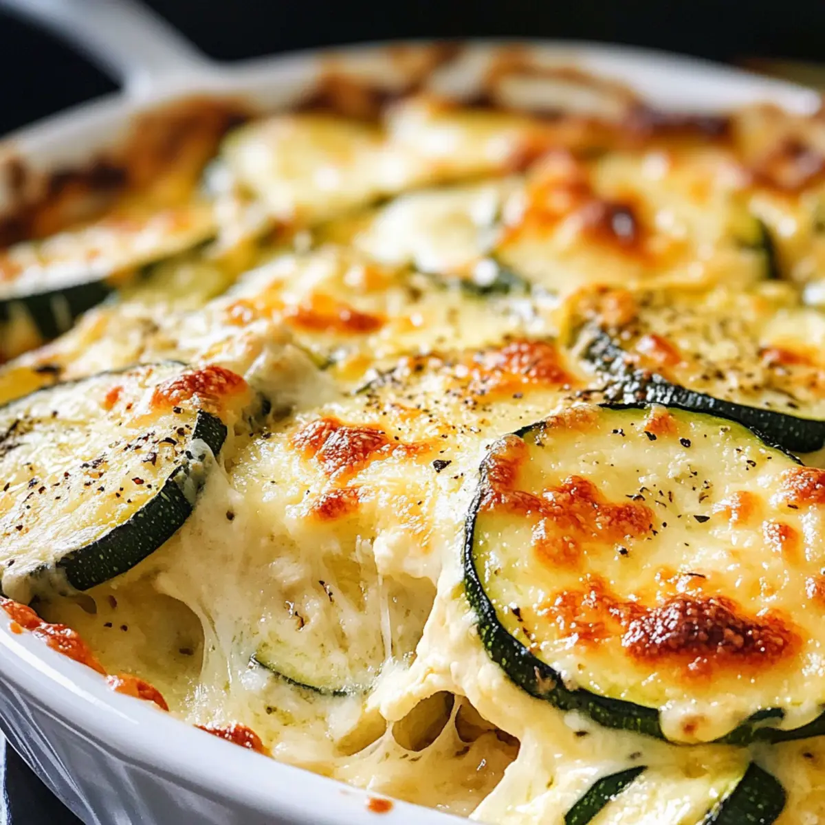 Gebratene Zucchini und Käse