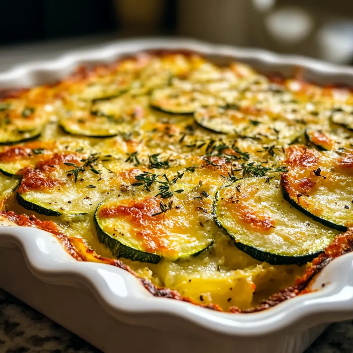 Cremiger Zucchini Auflauf