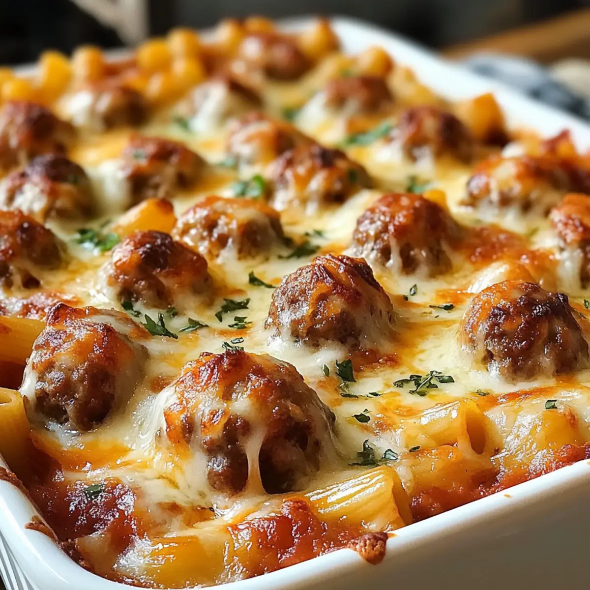 Dump-und-Bake-Fleischbällchenauflauf