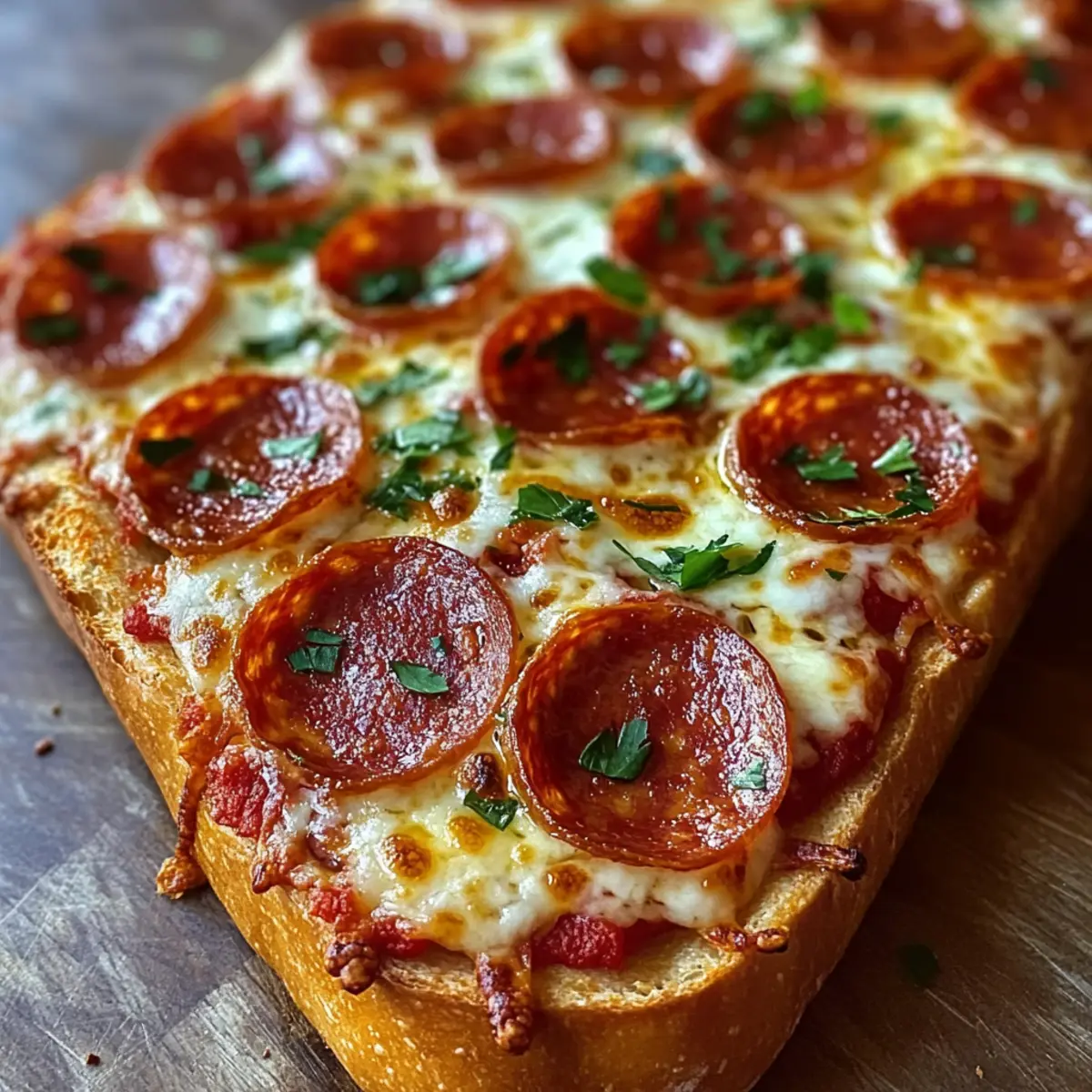 Französische Brotpizza