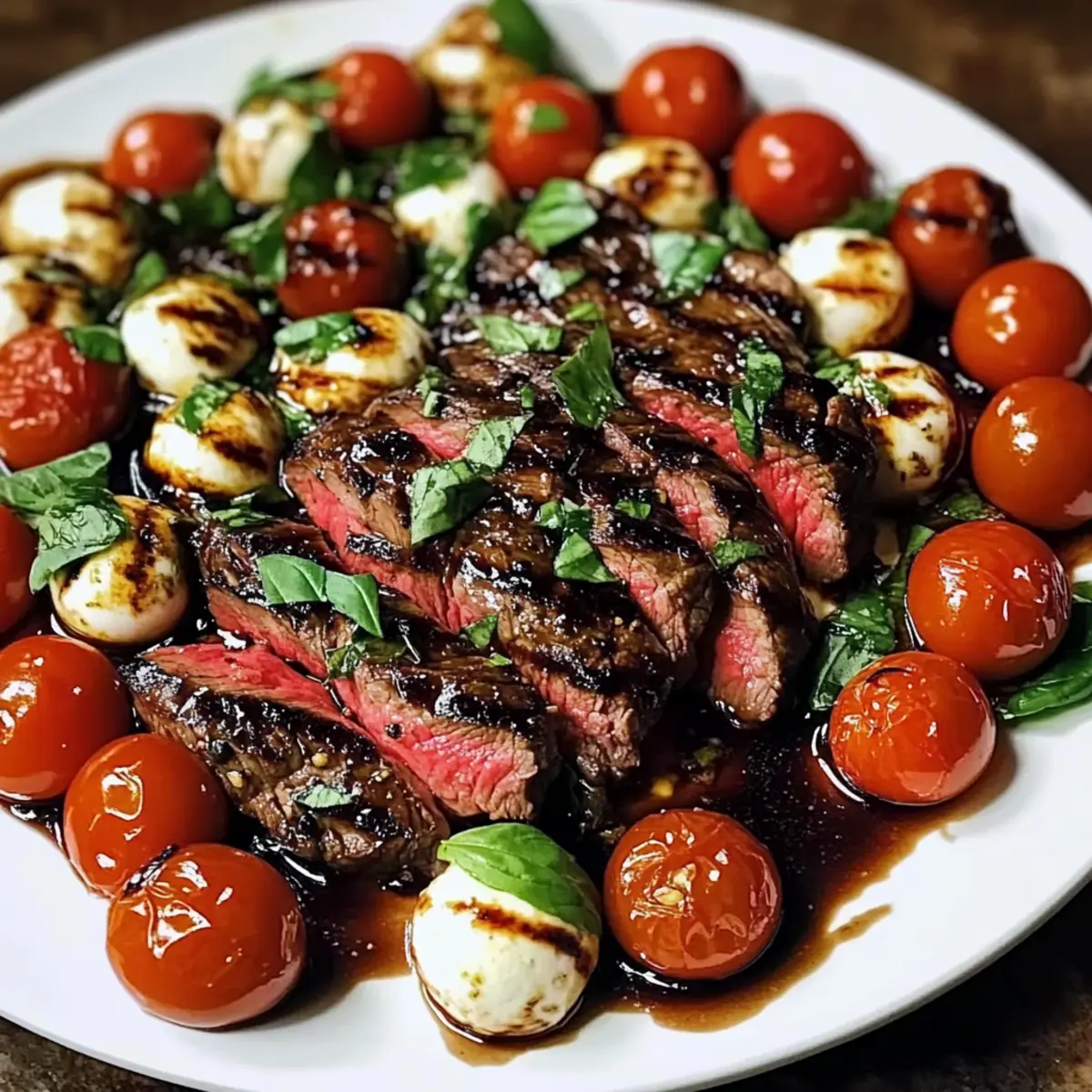 Gegrilltes Flanksteak Caprese