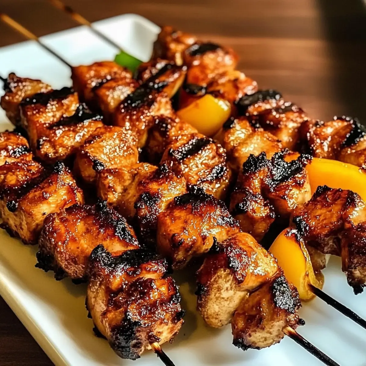 Gegrillte thailändische Kokosnuss-Hähnchenspieße