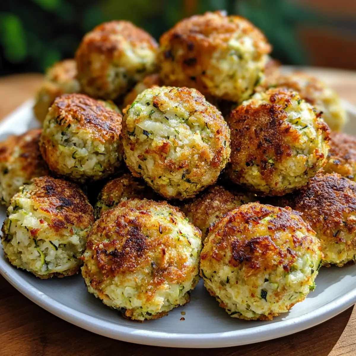Knusprige Zucchini-Feta-Bällchen