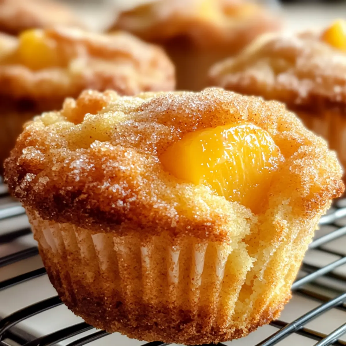 Pfirsich-Cobbler-Muffins