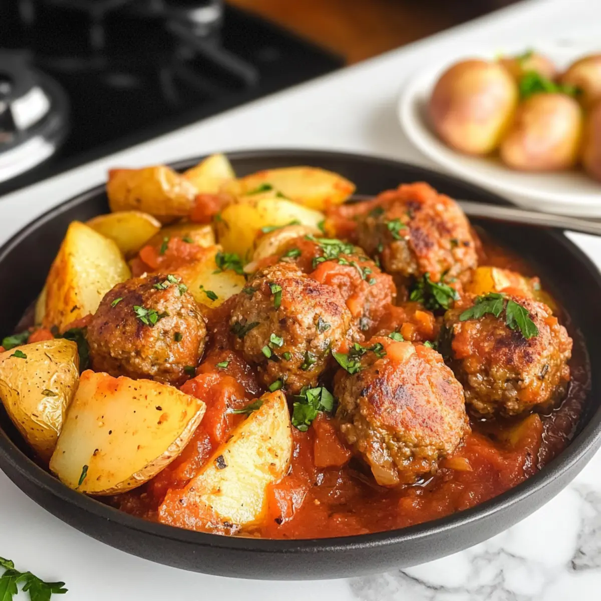 Soutzoukakia mit Kartoffeln