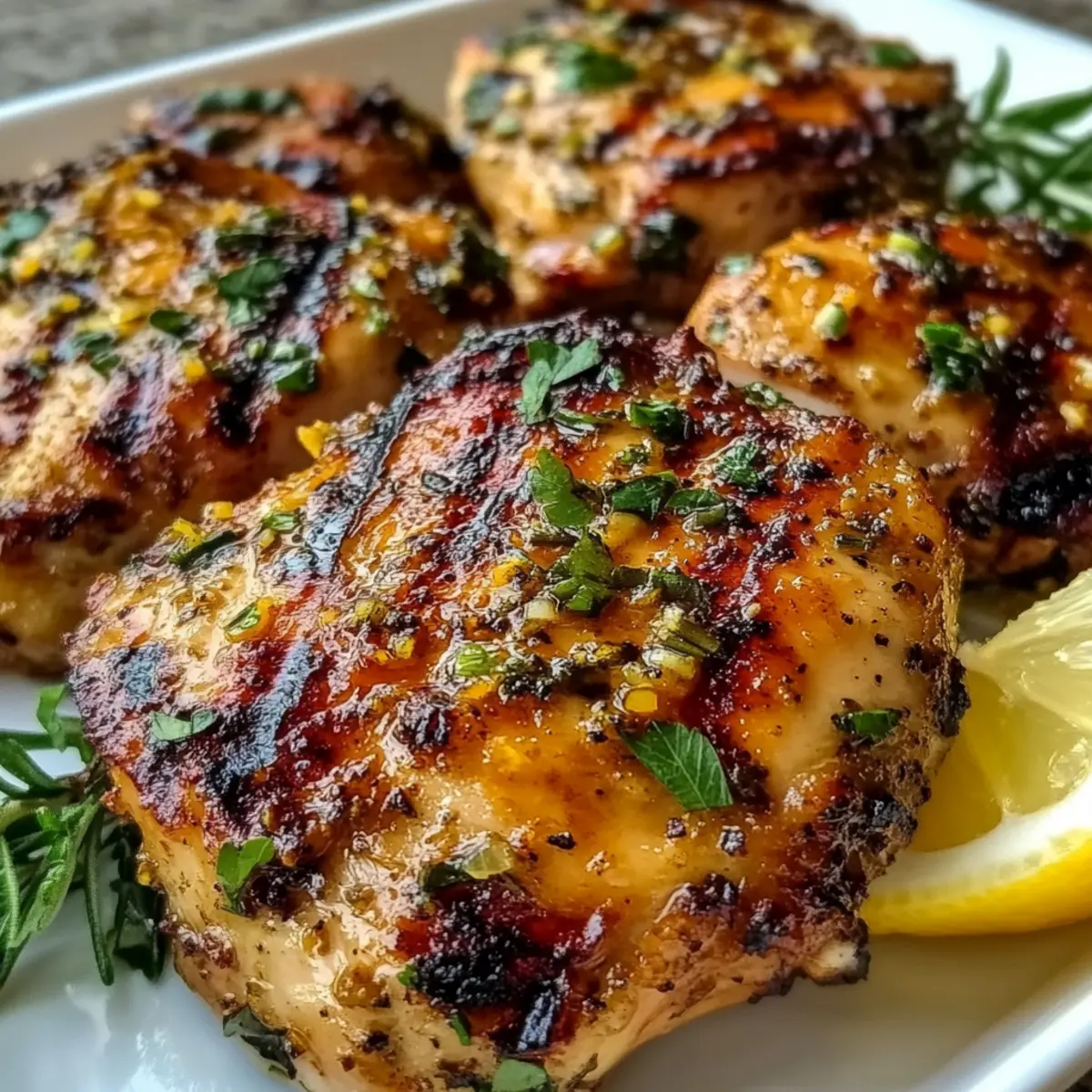 Sommer Grillhähnchenschenkel
