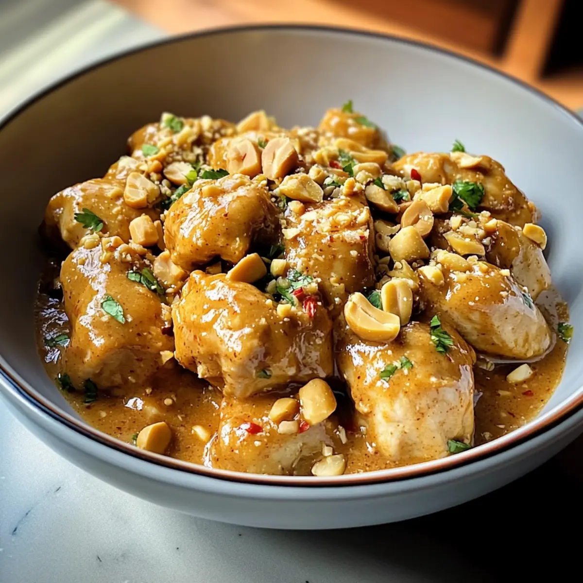 Thai Erdnuss-Hühnchen