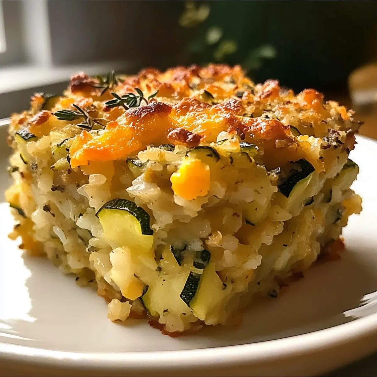 Zucchini-Reis-Füllung-Auflauf