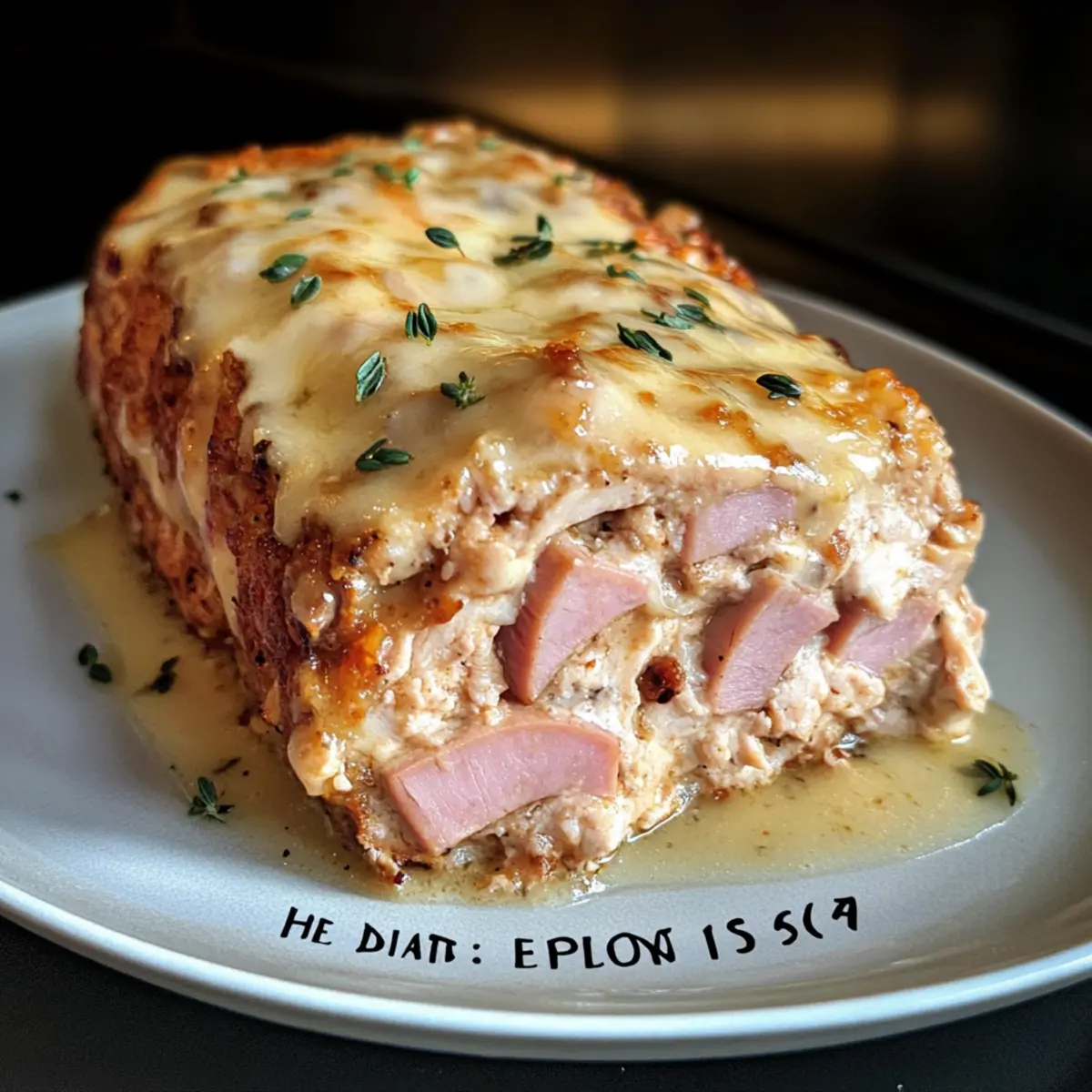 Hühnchen Cordon Bleu Hackbraten