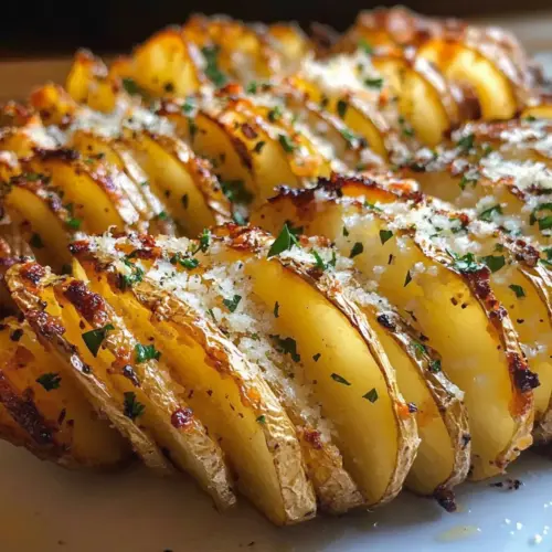 Knusprige Knoblauchbutter-Akkordeon-Kartoffeln