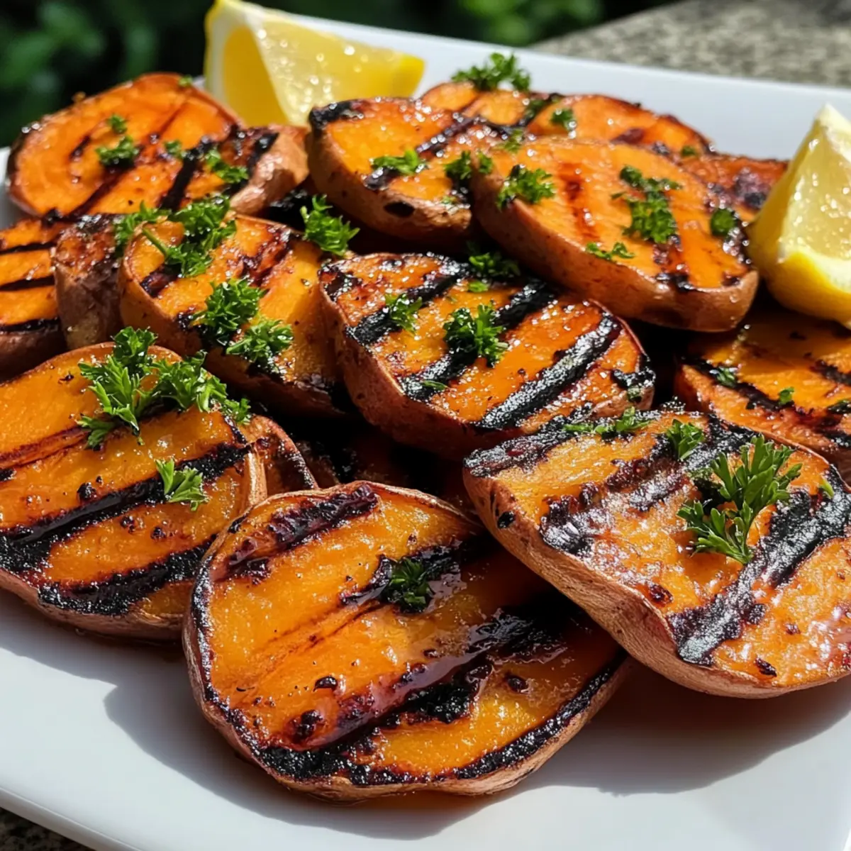 Gegrillte Süßkartoffeln