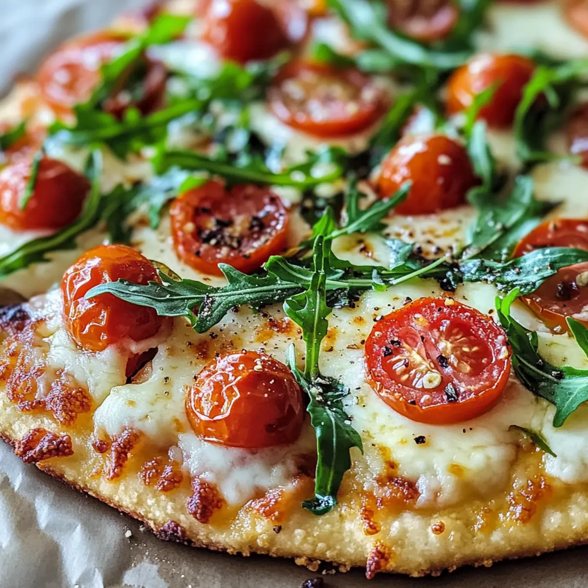 Pizza with cottage cheese