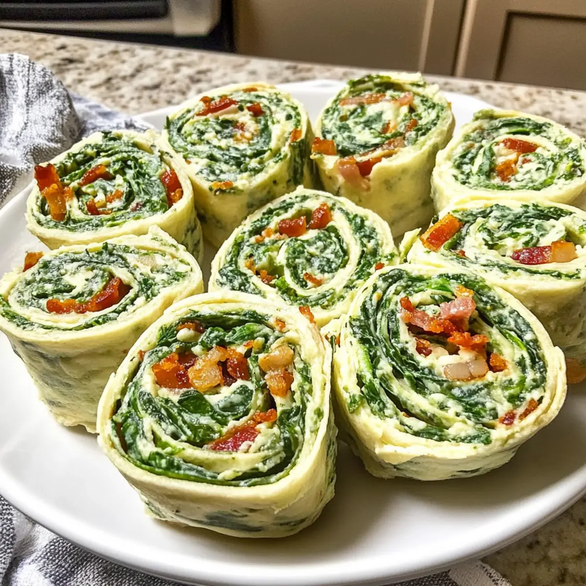 Spinat Dip Pinwheels