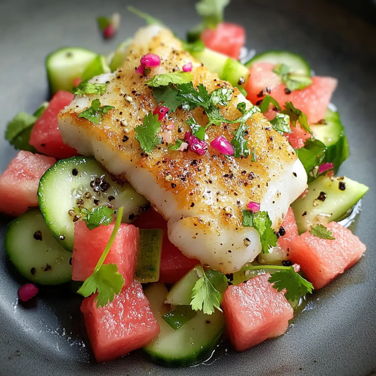 Zander Melonen Gurken Salat